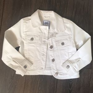 Girls Gymboree White Jean Jacket sz 5-6